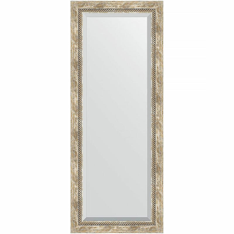 Зеркало Evoform Exclusive 133х53 BY 3511 с фацетом в багетной раме - Прованс с плетением 70, купить, цена, заказать, магазин, доставка, скидка, промокод, купить, цена, заказать, магазин, доставка, скидка, промокод