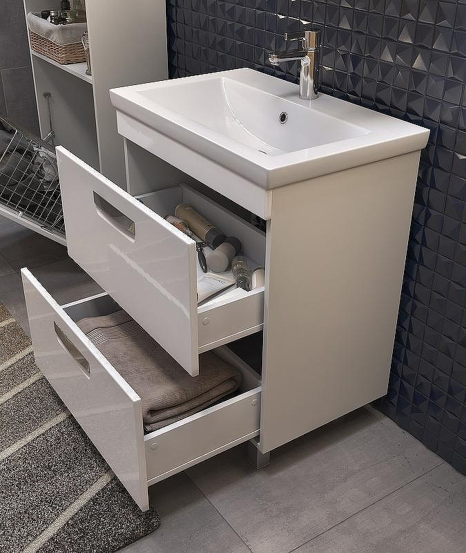 Тумба под раковину Vigo Plaza 60 tn.PLA.FOS.60.2Y Белая, купить, цена, заказать, магазин, доставка, скидка, промокод, купить, цена, заказать, магазин, доставка, скидка, промокод