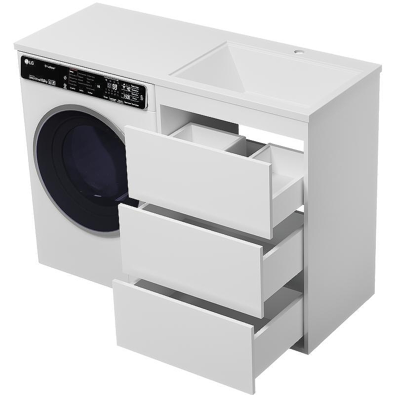 Тумба с раковиной Brevita Grafit 120 R УТ000015088 Белая матовая, купить, цена, заказать, магазин, доставка, скидка, промокод, купить, цена, заказать, магазин, доставка, скидка, промокод