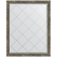 Зеркало Evoform Exclusive-G 118х93 BY 4350 с гравировкой в багетной раме - Старое дерево с плетением 70, купить, цена, заказать, магазин, доставка, скидка, промокод, купить, цена, заказать, магазин, доставка, скидка, промокод