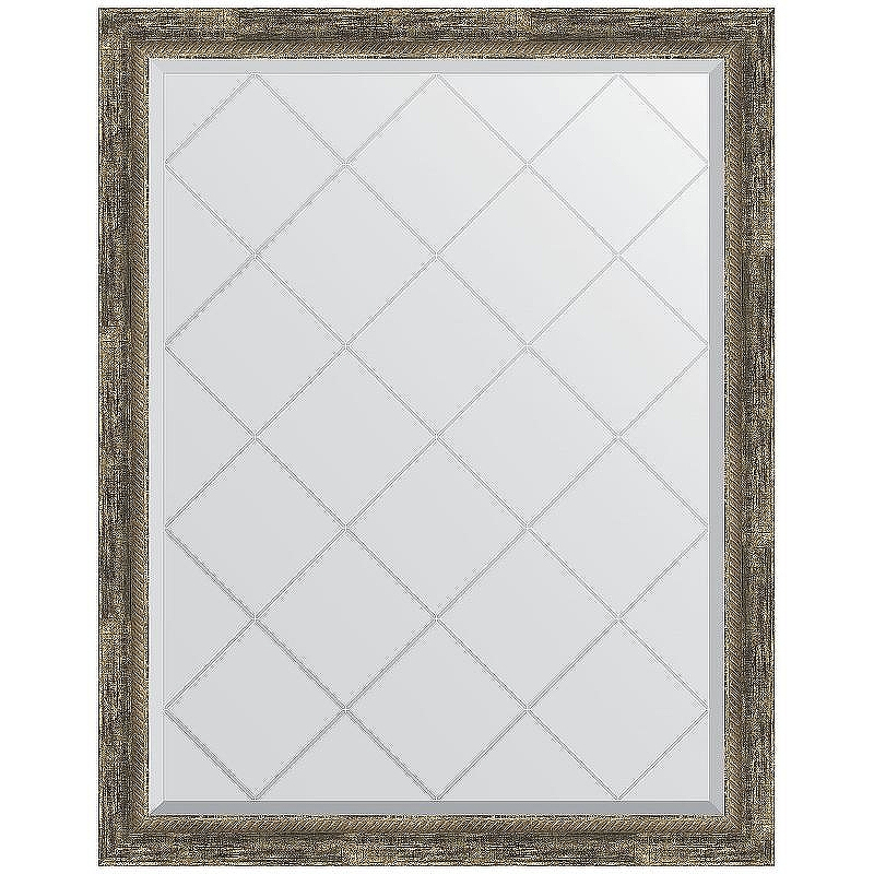 Зеркало Evoform Exclusive-G 118х93 BY 4350 с гравировкой в багетной раме - Старое дерево с плетением 70, купить, цена, заказать, магазин, доставка, скидка, промокод, купить, цена, заказать, магазин, доставка, скидка, промокод