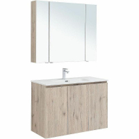 Комплект мебели для ванной Aquanet Алвита New 100 274533 подвесной Дуб веллингтон белый, купить, цена, заказать, магазин, доставка, скидка, промокод, купить, цена, заказать, магазин, доставка, скидка, промокод