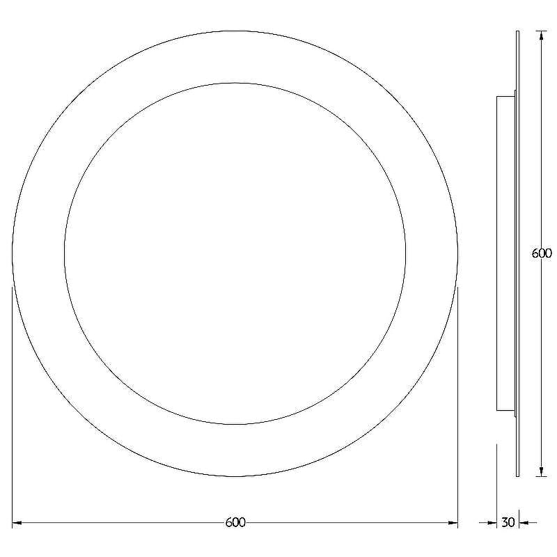 Зеркало Evoform Ledshine d60 BY 2523 с подсветкой 13.5 W - без выключателя - нейтральный белый свет, купить, цена, заказать, магазин, доставка, скидка, промокод, купить, цена, заказать, магазин, доставка, скидка, промокод