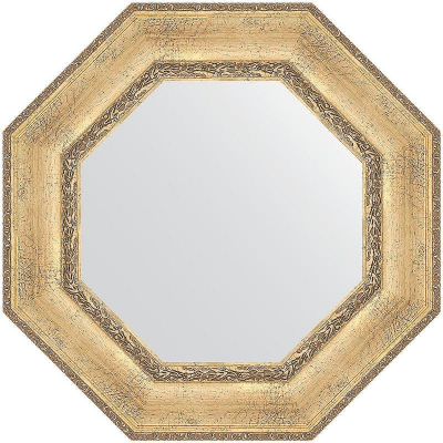 Зеркало Evoform Octagon 67x67 BY 7390 в багетной раме - Состаренное серебро с орнаментом 120