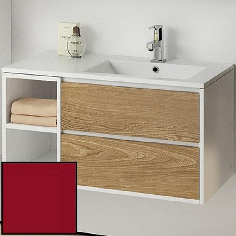 Тумба с раковиной SanVit Мэри-4 90 R kmery904 в цвете Ral подвесная Красный глянец, купить, цена, заказать, магазин, доставка, скидка, промокод, купить, цена, заказать, магазин, доставка, скидка, промокод