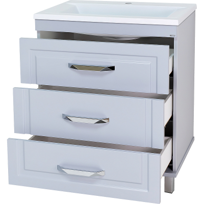 Тумба с раковиной Misty Терра 70 УТ000011808 Серая матовая