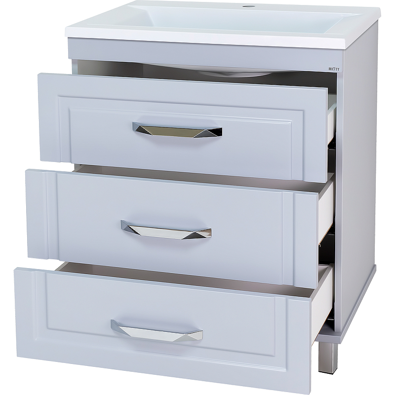 Тумба с раковиной Misty Терра 70 УТ000011808 Серая матовая, купить, цена, заказать, магазин, доставка, скидка, промокод, купить, цена, заказать, магазин, доставка, скидка, промокод