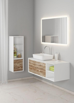 Шкаф пенал SanVit Стайл 32 pstyle в цвете Ral подвесной Черный глянец