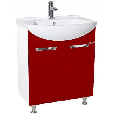 Тумба под раковину Bellezza Альфа 65 4638810000031 Белая Красная