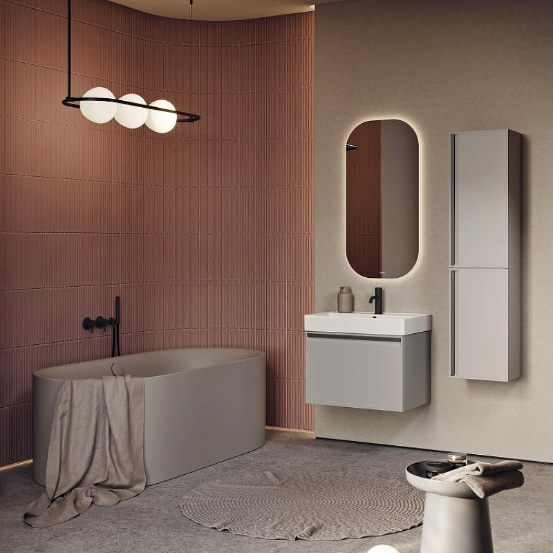 Шкаф пенал Aqwella Pure 35 PUR0535ST подвесной Серый туман, купить, цена, заказать, магазин, доставка, скидка, промокод, купить, цена, заказать, магазин, доставка, скидка, промокод