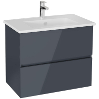 Тумба с раковиной Vitra Mia Plus Square 80 69741 подвесная Антрацит глянцевый, купить, цена, заказать, магазин, доставка, скидка, промокод, купить, цена, заказать, магазин, доставка, скидка, промокод