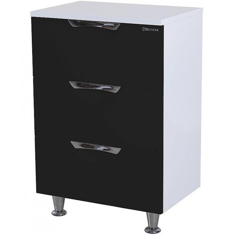Тумба Bellezza Лагуна 60 4632109140040 Черная Белая, купить, цена, заказать, магазин, доставка, скидка, промокод, купить, цена, заказать, магазин, доставка, скидка, промокод