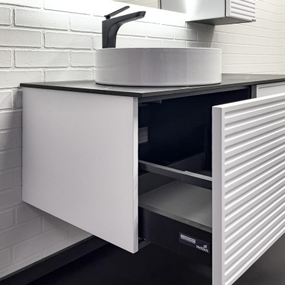 Тумба с раковиной Comforty Геленджик 120 00-00018707 подвесная Белая матовая