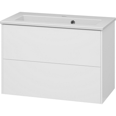 Тумба с раковиной Brevita Toy 70 УТ000025660 подвесная Белая глянцевая