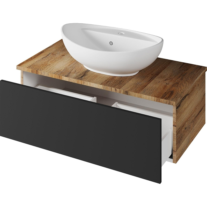 Тумба под раковину Misty Ива 90 П-Ива-01090-481Я подвесная Графит Дуб Вотан, купить, цена, заказать, магазин, доставка, скидка, промокод, купить, цена, заказать, магазин, доставка, скидка, промокод