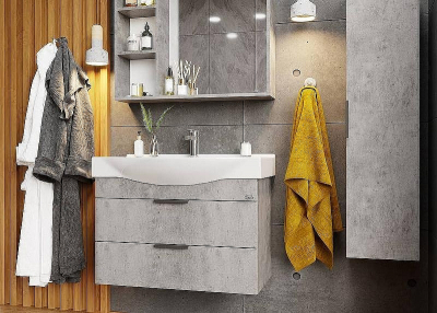Тумба под раковину Onika Девис 80.13 108048 подвесная Бетон чикаго