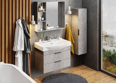 Тумба под раковину Onika Девис 80.13 108048 подвесная Бетон чикаго