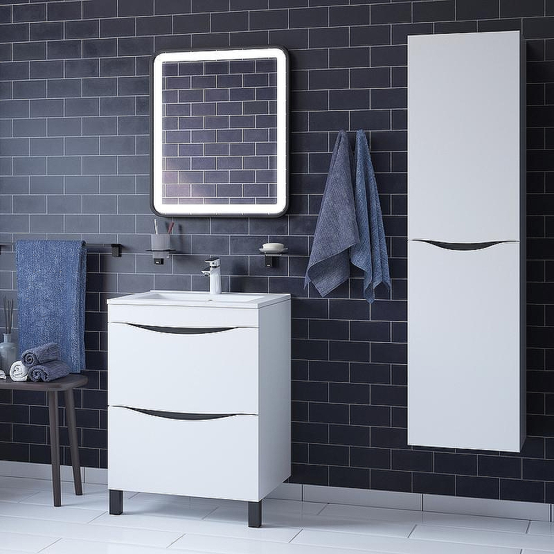 Тумба с раковиной Iddis Cloud 60 CLO60WFi95K Белая, купить, цена, заказать, магазин, доставка, скидка, промокод, купить, цена, заказать, магазин, доставка, скидка, промокод