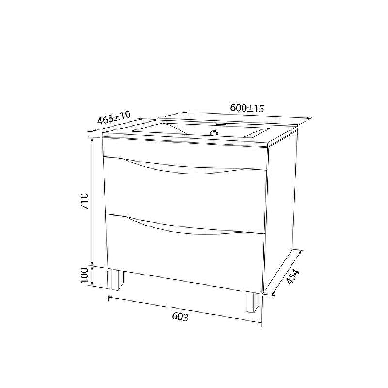 Тумба с раковиной Iddis Cloud 60 CLO60WFi95K Белая, купить, цена, заказать, магазин, доставка, скидка, промокод, купить, цена, заказать, магазин, доставка, скидка, промокод