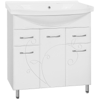 Тумба под раковину Style Line Эко Фьюжн 26 Эльбрус 80 Белый глянец, купить, цена, заказать, магазин, доставка, скидка, промокод, купить, цена, заказать, магазин, доставка, скидка, промокод