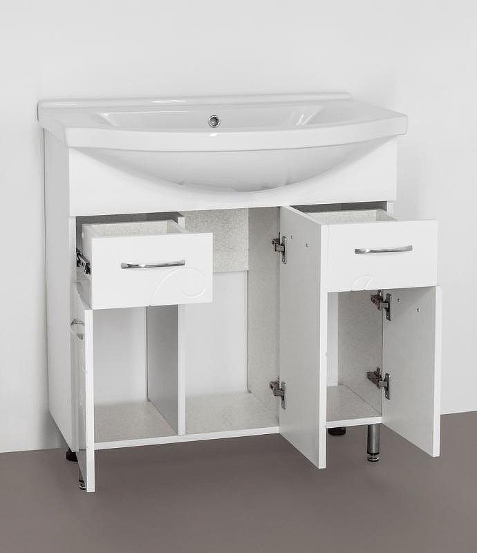 Тумба под раковину Style Line Эко Фьюжн 26 Эльбрус 80 Белый глянец, купить, цена, заказать, магазин, доставка, скидка, промокод, купить, цена, заказать, магазин, доставка, скидка, промокод