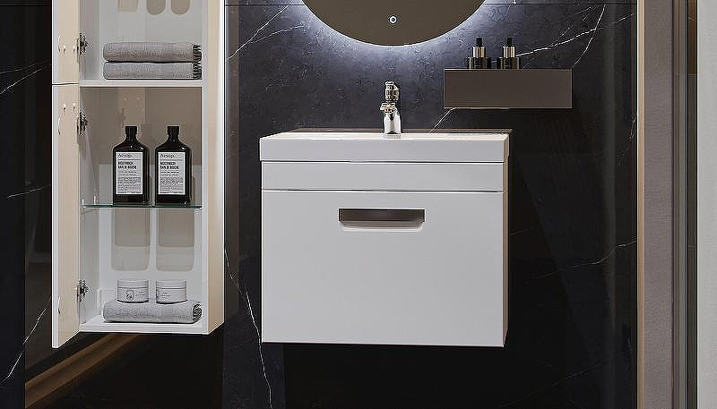 Тумба под раковину Velvex Estea 60 tp.EST.MOD.60.1Y подвесная Белая матовая, купить, цена, заказать, магазин, доставка, скидка, промокод, купить, цена, заказать, магазин, доставка, скидка, промокод