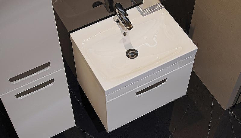 Тумба под раковину Velvex Estea 60 tp.EST.MOD.60.1Y подвесная Белая матовая, купить, цена, заказать, магазин, доставка, скидка, промокод, купить, цена, заказать, магазин, доставка, скидка, промокод