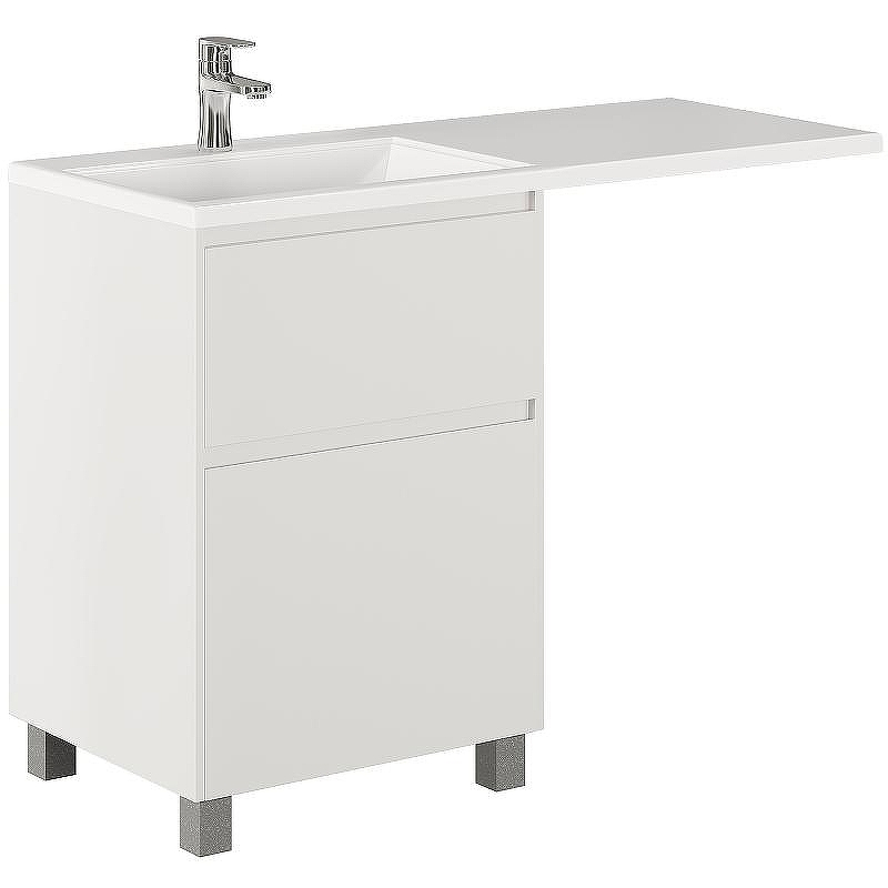 Тумба с раковиной Creto Cafor 110 L 19-W110L Белый глянец, купить, цена, заказать, магазин, доставка, скидка, промокод, купить, цена, заказать, магазин, доставка, скидка, промокод