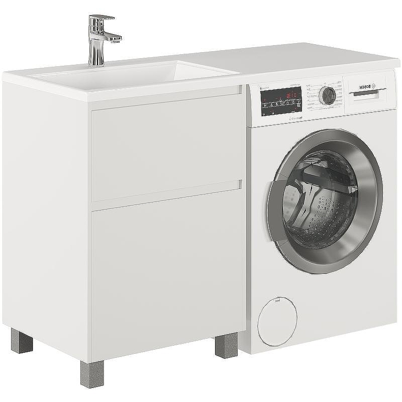 Тумба с раковиной Creto Cafor 110 L 19-W110L Белый глянец, купить, цена, заказать, магазин, доставка, скидка, промокод, купить, цена, заказать, магазин, доставка, скидка, промокод