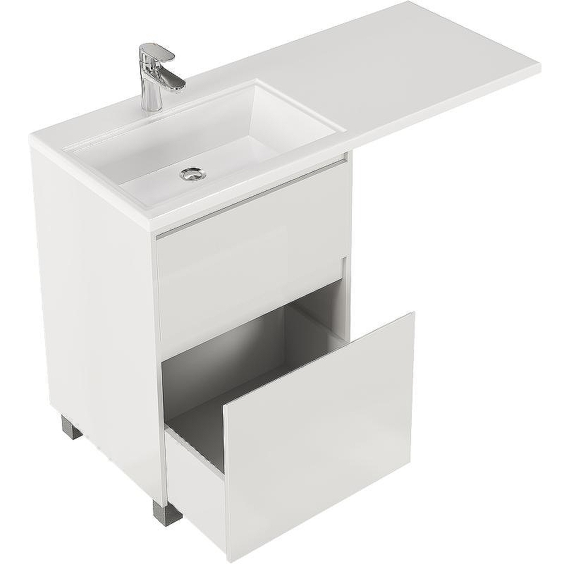 Тумба с раковиной Creto Cafor 110 L 19-W110L Белый глянец, купить, цена, заказать, магазин, доставка, скидка, промокод, купить, цена, заказать, магазин, доставка, скидка, промокод