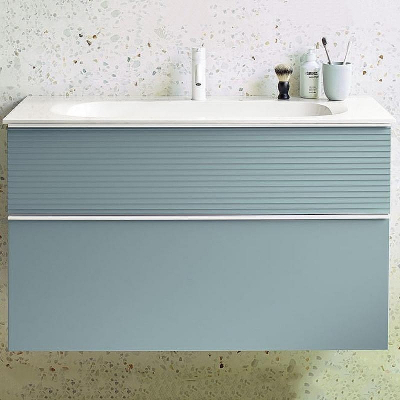 Тумба с раковиной Burgbad Fiumo 120 SFXN122F3957FOT55G0223C0001*1 подвесная Eisblau Softmatt