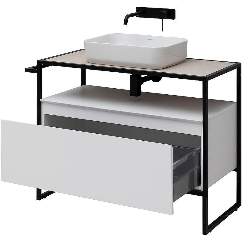 Тумба под раковину Allen Brau Priority 100 1.31003.WM Белая матовая, купить, цена, заказать, магазин, доставка, скидка, промокод, купить, цена, заказать, магазин, доставка, скидка, промокод