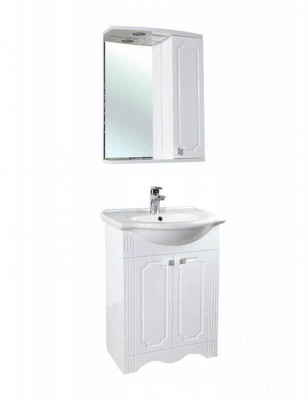 Зеркало со шкафом Bellezza Кантри 55 с подсветкой R Белое, купить, цена, заказать, магазин, доставка, скидка, промокод, купить, цена, заказать, магазин, доставка, скидка, промокод