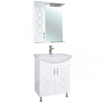 Зеркало со шкафом Bellezza Элеганс 50 L 4618606522015 с подсветкой Белое, купить, цена, заказать, магазин, доставка, скидка, промокод, купить, цена, заказать, магазин, доставка, скидка, промокод