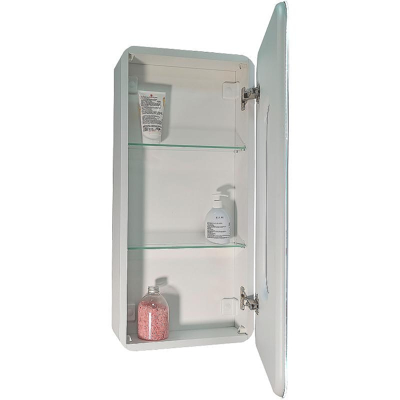 Зеркальный шкаф Reflexion Circle 400х800 R RF2104SR с подсветкой Белый матовый, купить, цена, заказать, магазин, доставка, скидка, промокод, купить, цена, заказать, магазин, доставка, скидка, промокод