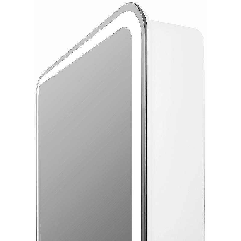 Зеркальный шкаф Reflexion Circle 400х800 R RF2104SR с подсветкой Белый матовый, купить, цена, заказать, магазин, доставка, скидка, промокод, купить, цена, заказать, магазин, доставка, скидка, промокод