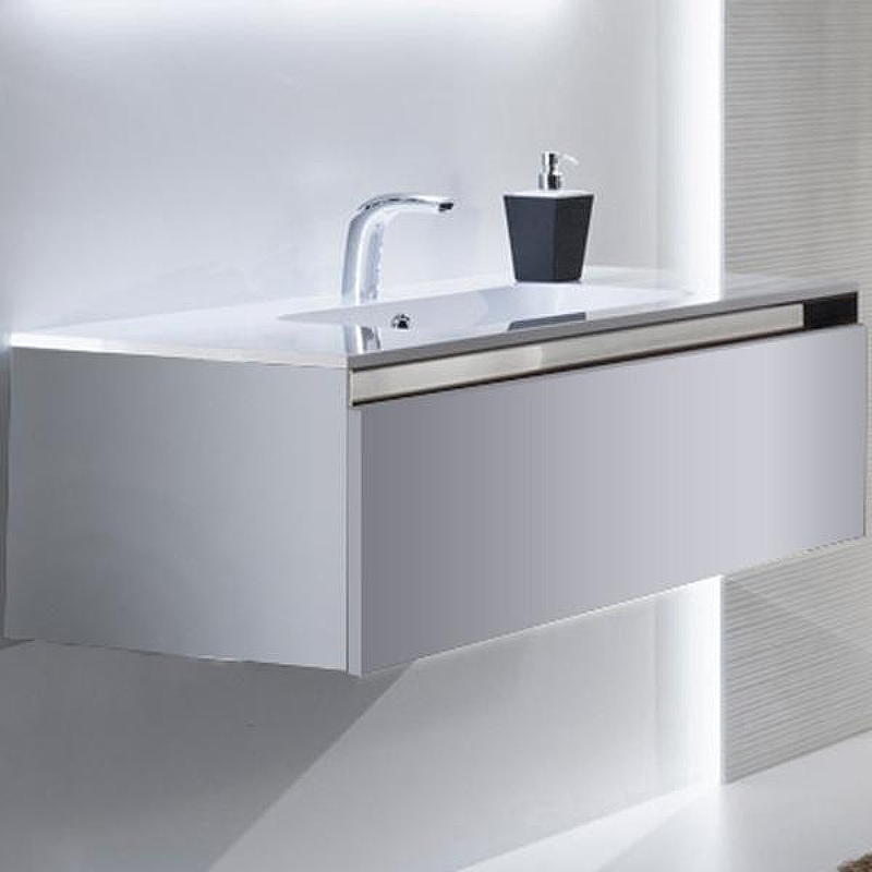 Тумба с раковиной SanVit Кубэ-1 120 kkube1120 в цвете Ral подвесная Белый глянец, купить, цена, заказать, магазин, доставка, скидка, промокод, купить, цена, заказать, магазин, доставка, скидка, промокод