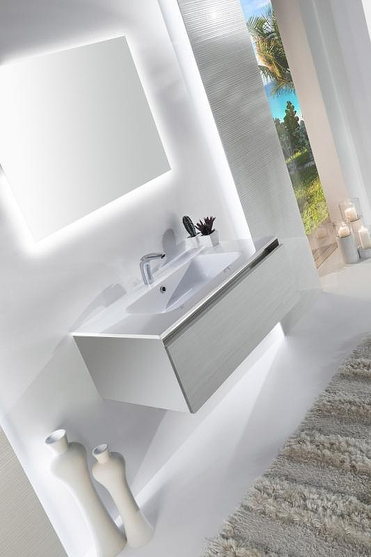 Тумба с раковиной SanVit Кубэ-1 120 kkube1120 в цвете Ral подвесная Белый глянец, купить, цена, заказать, магазин, доставка, скидка, промокод, купить, цена, заказать, магазин, доставка, скидка, промокод