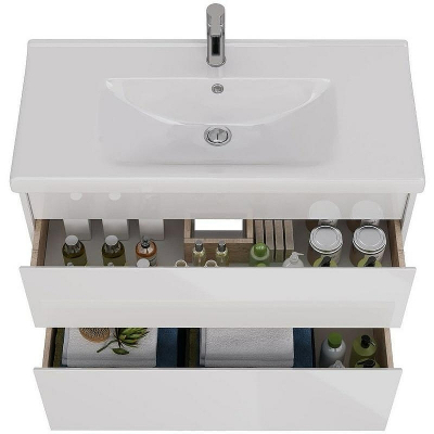 Тумба под раковину Lemark Combi 100 LM03C100T подвесная Белый глянец