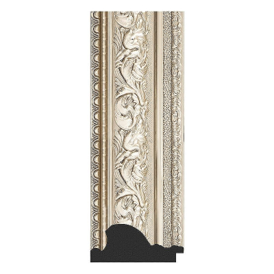 Зеркало Evoform Exclusive 80х60 BY 3400 с фацетом в багетной раме - Виньетка серебро 109