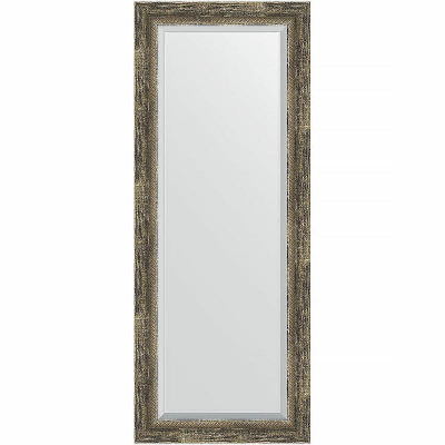 Зеркало Evoform Exclusive 133х53 BY 3512 с фацетом в багетной раме - Старое дерево с плетением 70