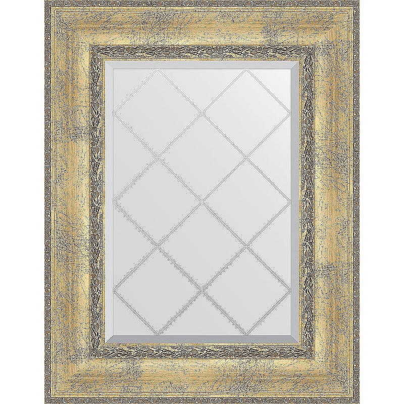 Зеркало Evoform Exclusive-G 80х62 BY 4041 с гравировкой в багетной раме - Состаренное серебро с орнаментом 120, купить, цена, заказать, магазин, доставка, скидка, промокод, купить, цена, заказать, магазин, доставка, скидка, промокод