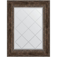 Зеркало Evoform Exclusive-G 95х72 BY 4129 с гравировкой в багетной раме - Состаренное дерево с орнаментом 120, купить, цена, заказать, магазин, доставка, скидка, промокод, купить, цена, заказать, магазин, доставка, скидка, промокод