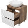 Тумба под раковину Brevita Dakota 60 DAK-07060-19/01-2Я Белая матовая Дуб Галифакс олово, купить, цена, заказать, магазин, доставка, скидка, промокод, купить, цена, заказать, магазин, доставка, скидка, промокод