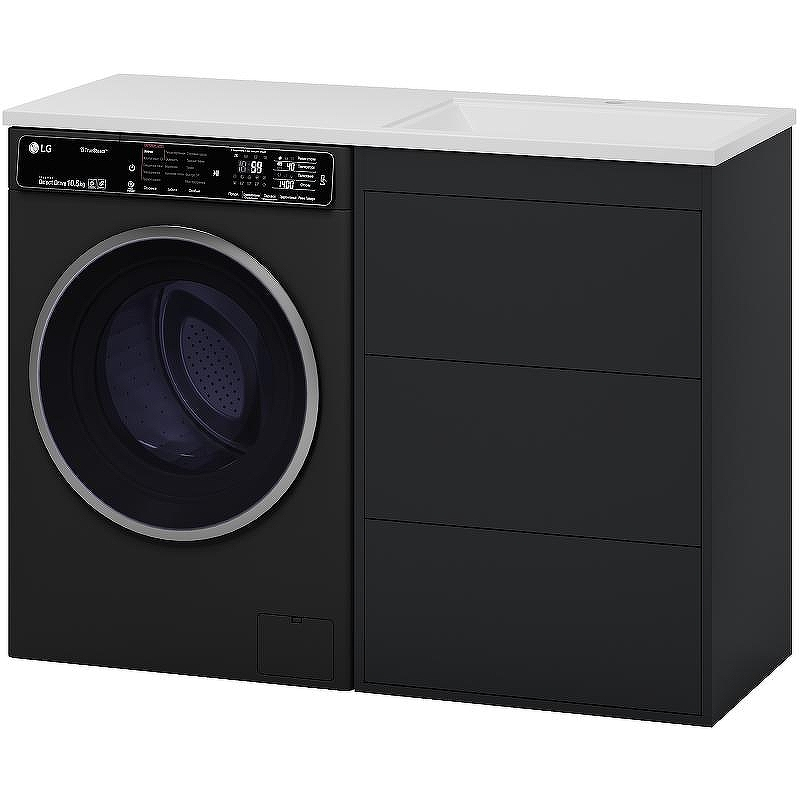 Тумба с раковиной Brevita Grafit 120 R УТ000015086 Графит матовый, купить, цена, заказать, магазин, доставка, скидка, промокод, купить, цена, заказать, магазин, доставка, скидка, промокод