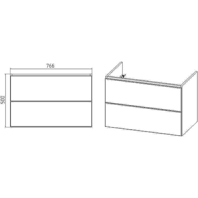 Тумба под раковину VIANT София 80 VSOF80COG-T2YP подвесная Графит, купить, цена, заказать, магазин, доставка, скидка, промокод, купить, цена, заказать, магазин, доставка, скидка, промокод