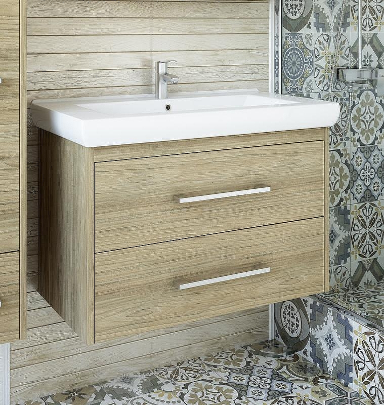 Тумба под раковину Sanflor Ларго 80.2 С0002119 подвесная Швейцарский вяз, купить, цена, заказать, магазин, доставка, скидка, промокод, купить, цена, заказать, магазин, доставка, скидка, промокод