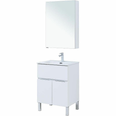 Комплект мебели для ванной Aquanet Алвита New 60 274529 Белый матовый