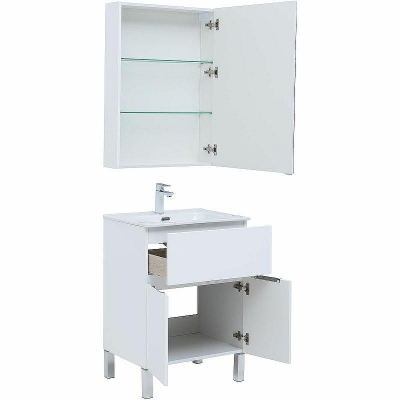 Комплект мебели для ванной Aquanet Алвита New 60 274529 Белый матовый