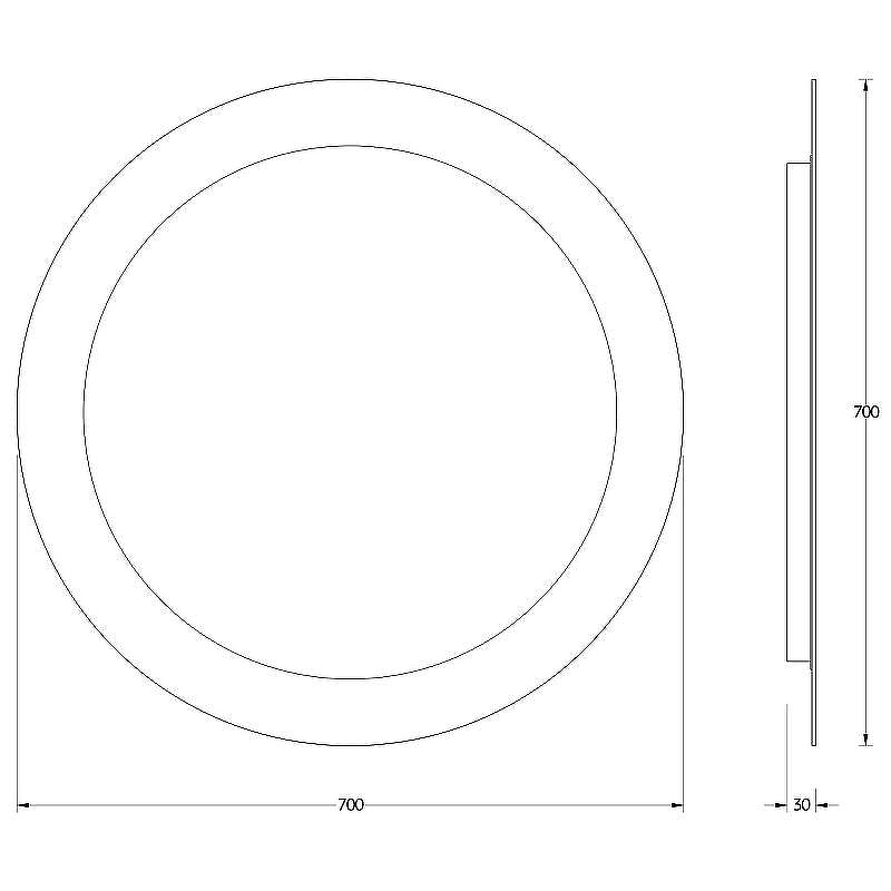 Зеркало Evoform Ledshine d70 BY 2524 с подсветкой 16.5 W - без выключателя - нейтральный белый свет, купить, цена, заказать, магазин, доставка, скидка, промокод, купить, цена, заказать, магазин, доставка, скидка, промокод